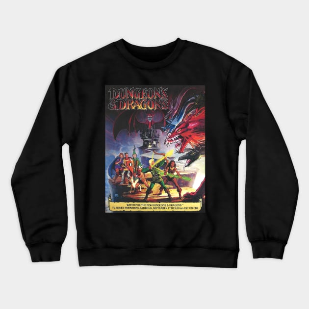 Dungeons and Dragons Crewneck Sweatshirt by The Basement Podcast